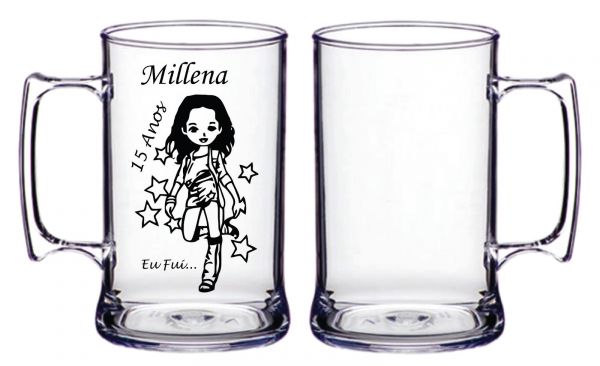 Caneca de acrílico